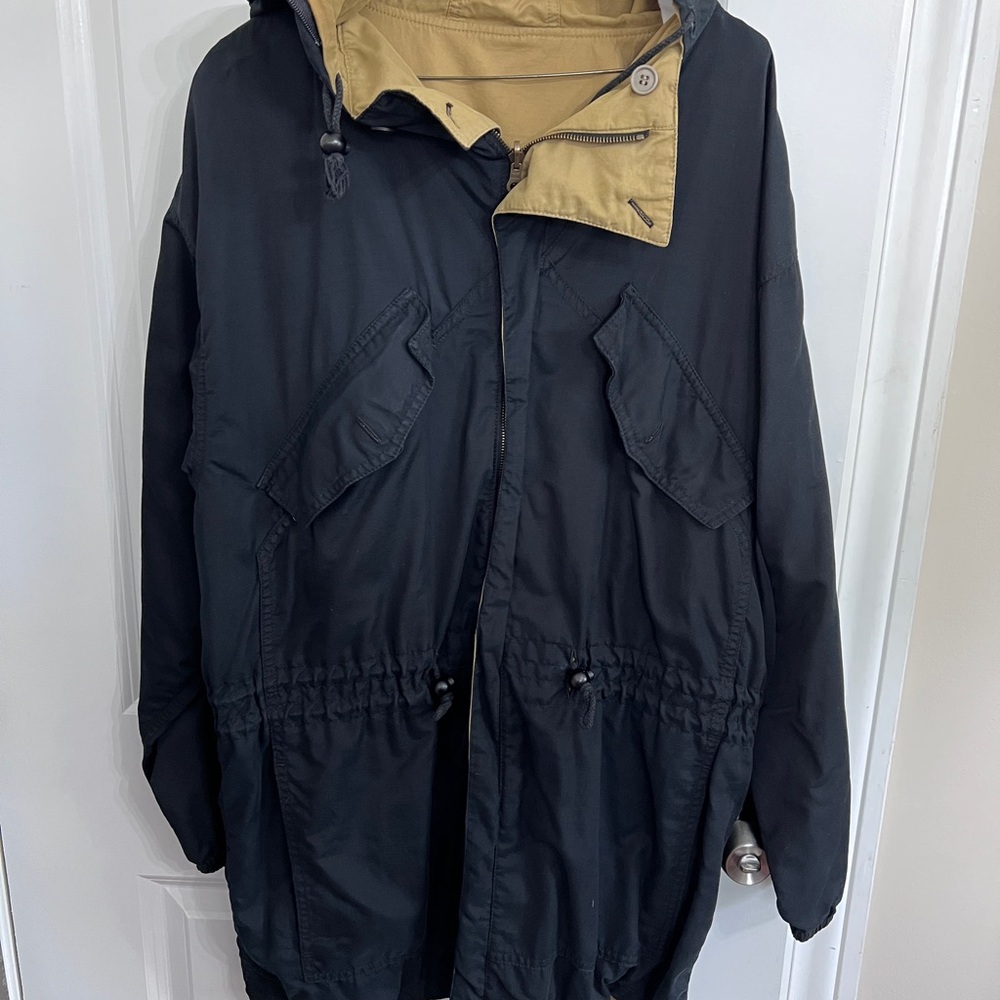 Women's Black Hooded Jacket - Double Faced